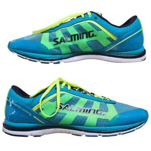 Salming Blue Green Yellow Speed S1 Running Shoes Sneakers Men's 10